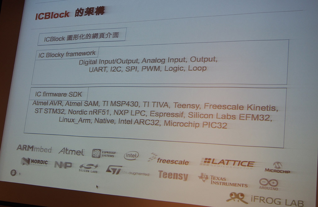 iFroglab開發的ICBlock IDE，廣泛支援各種平台。