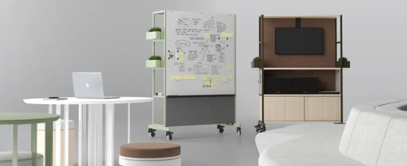 現代的辦公空間設計越來越開放，很多追求創新、自由的公司，在辦公室的設計上已不再以往一人一格的封閉式格局。本篇文章介紹兩款移動式的辦公家具，將辦公空間達到靈活的運用。