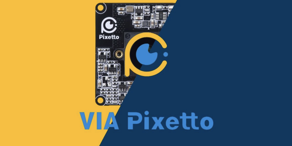 由 VIA 威盛開發的 Pixetto 也是一款 AI 視覺感測模組，硬體晶片使用核心為 Cortex-A7 900MHz 的 SoC HI3518，內建 64MB DDR SDRAM 處理影像與額外 128MB 的 Flash 儲存空間，並搭配 HI1311 整合了 Wi-Fi 功能。本篇文章會帶大家一起看看如何用積木玩轉 Pixetto！