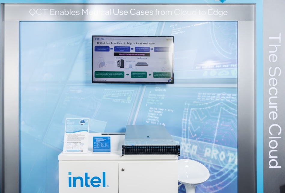 雲達科技透過第4代Intel Xeon可擴充處理器與AMX、Intel oneAPI等技術，展示如何從雲端到終端，實踐智慧醫療AI訓練與推理應用