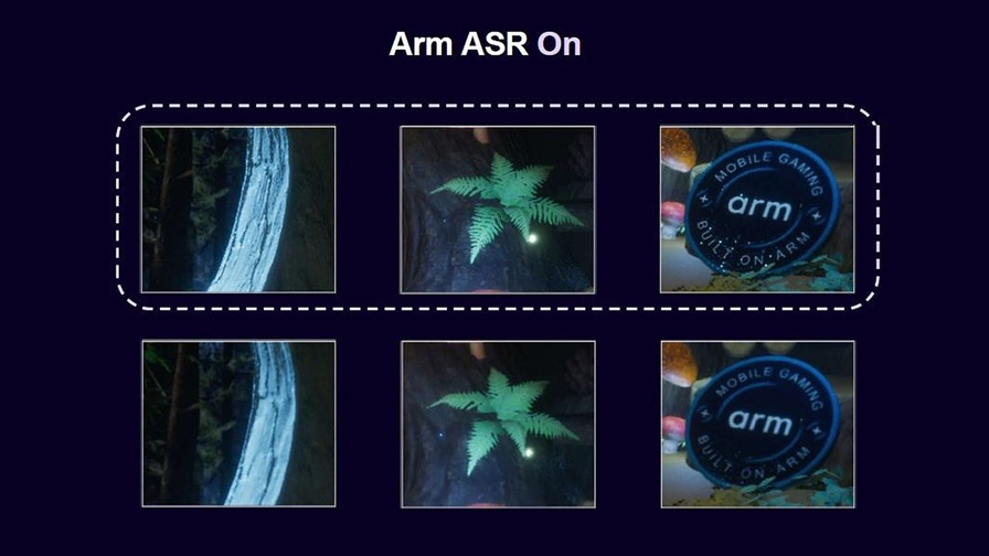 虛線框為 Arm ASR 開啟效果