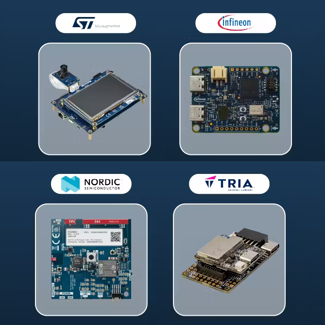 Hackster 日前依四個類別分別選出「2025 年夏季最佳邊緣 AI 開發板」，本文將探討四款專業、適合生產的MCU級AI/ML開發板。