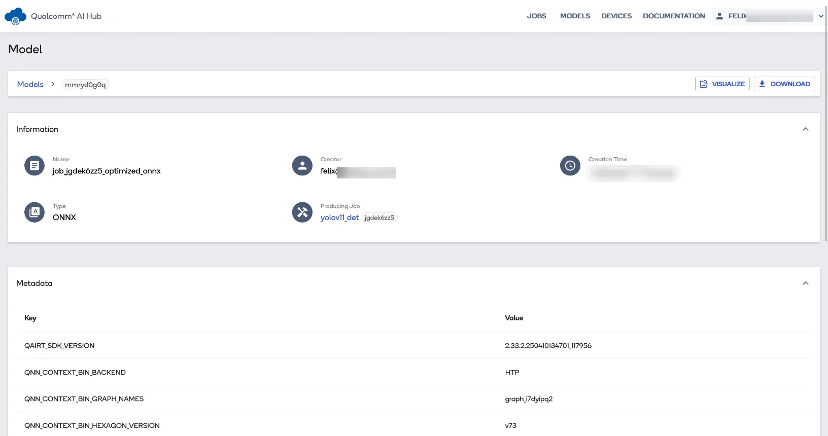 模型資料與metadata