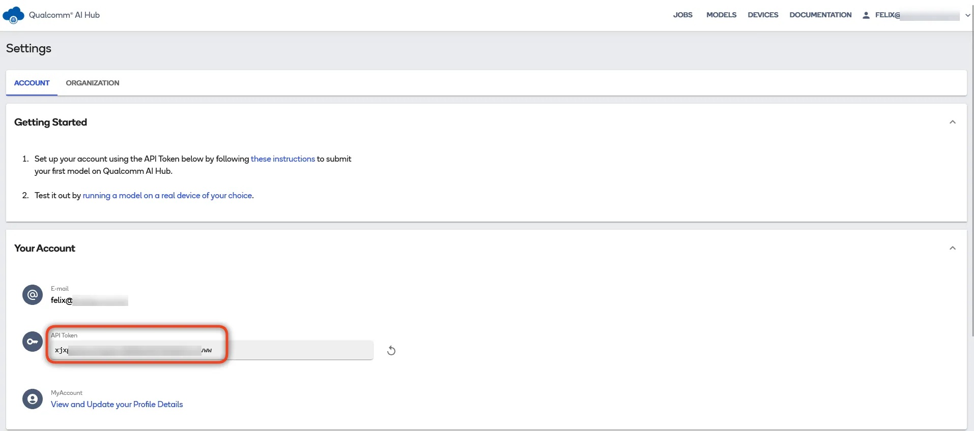 AI HUB Account Setting
