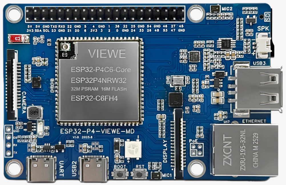 圖1 VIEWE公司的開發板ESP32-P4-Pi（圖片來源：VIEWE公司）