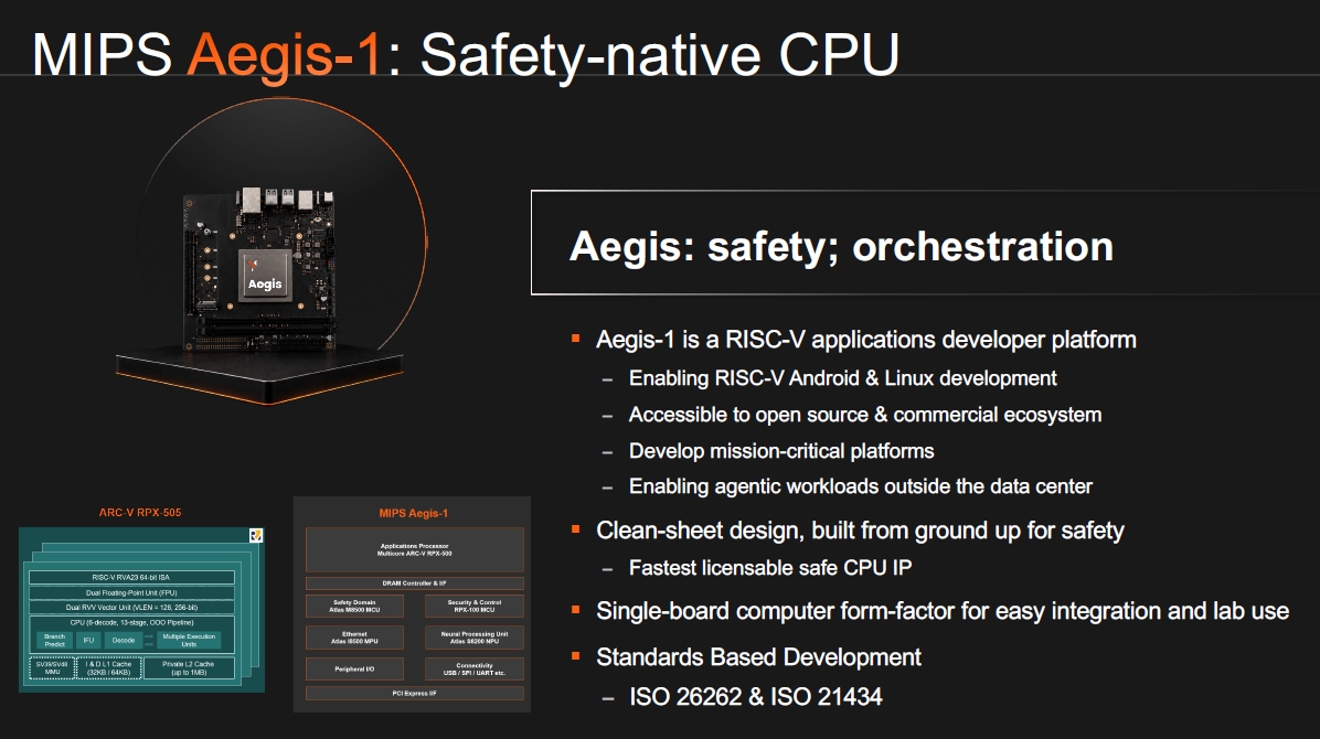 MIPS Aegis-1 Safety-Native CPU平台